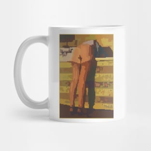 Pixel Art (Retro girl from behind) Mug